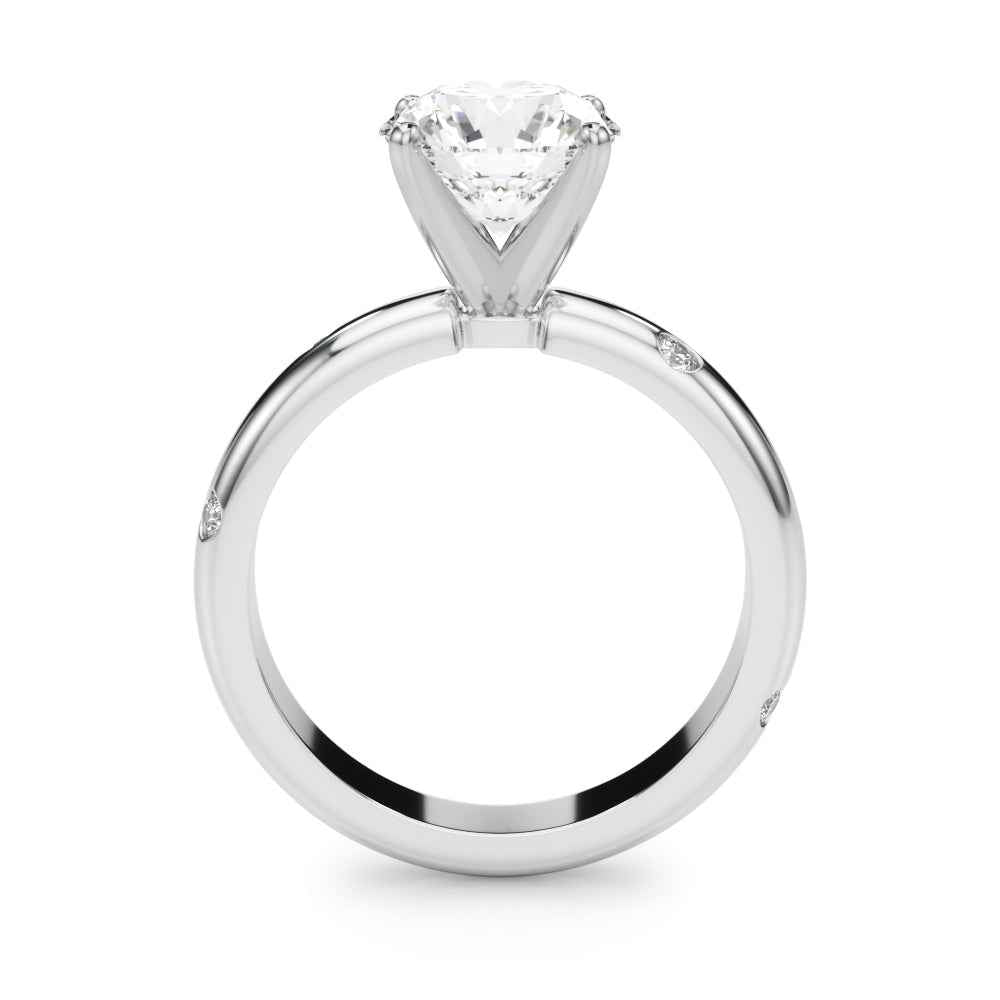 14kt White Gold 1/8 CTW Diamond Semi-Mount Ring Setting - Style