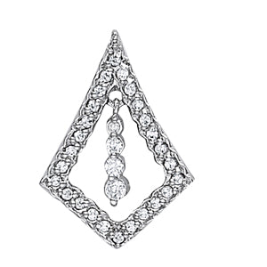 14kt White Gold 5/8 ct tw SI2, H-I Diamond Pendant Charm Style
