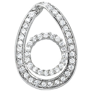 14kt White Gold 1/2 ct tw SI2, H-I Diamond Pendant - STYLE