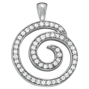 14kt White Gold 1/2 ct tw SI2 H-I Diamond Pendant Necklace - Style