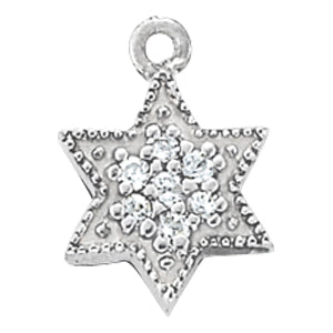 14kt White Gold Religious Novelty Pendant Necklace - 1/15 ct TW SI2, H-I Diamonds