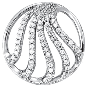 14kt White Gold 1/2 ct TW SI2, H-I Diamond Pendant - Elegant Fashion Jewelry