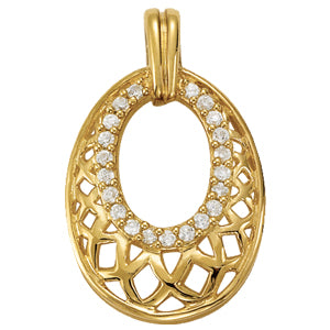 14kt White Gold 1/4 CTW Diamond Pendant Charm (Style