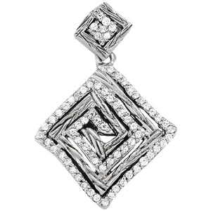 14kt White Gold 1/3 Carat TW SI2, H-I Diamond Pendant