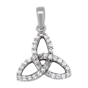 14kt White Gold 1/4 ct tw SI2, H-I Diamond Pendant Setting - Style
