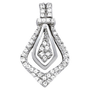 14kt White Gold 1/4 CTW SI2, H-I Diamond Pendant (Chain Sold Separately)
