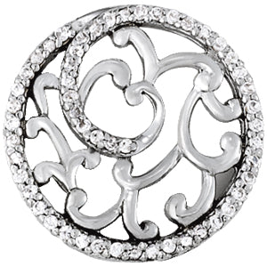 14kt White Gold 1/4 CTW SI2 H-I Diamond Pendant Mounting