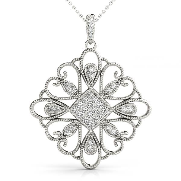 1/3 CTW SI1-SI2 G-H Diamond Pendant in 14kt White/Yellow Gold