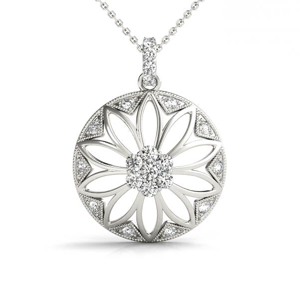 14kt White Gold 1/4 Carat TW SI1-SI2 G-H Diamond Pendant Charm