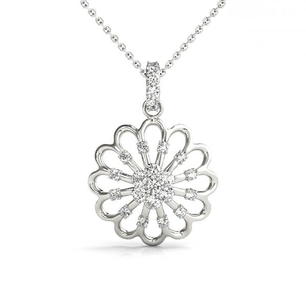 14kt White Gold 1/4 Carat TW SI1-SI2, G-H Diamond Pendant Style