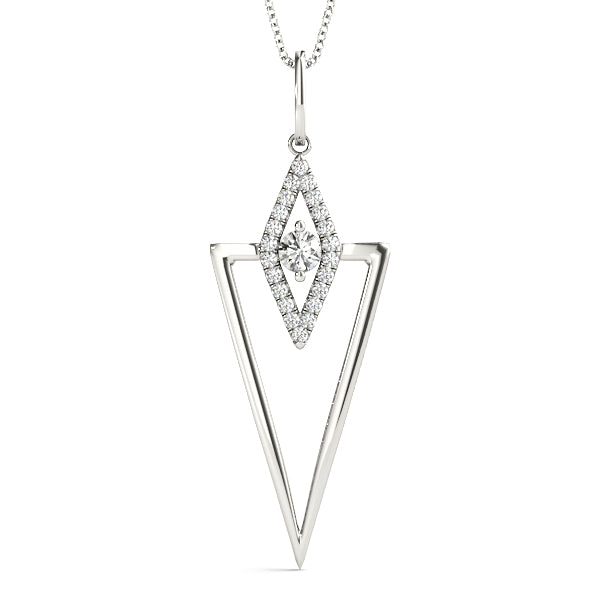 14kt White Gold 1/5 ct TDW SI2 H-I Diamond Fashion Pendant
