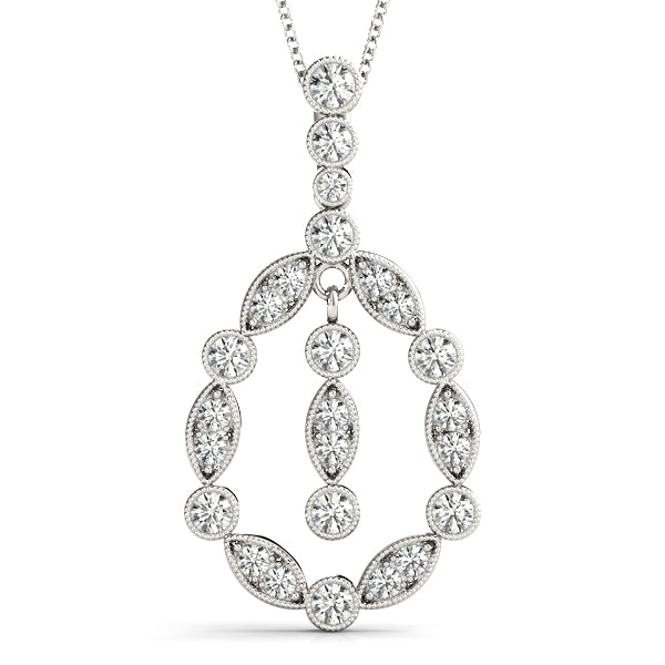 14kt White Gold 1/2 ct TW SI2 H-I Diamond Fashion Pendant Necklace