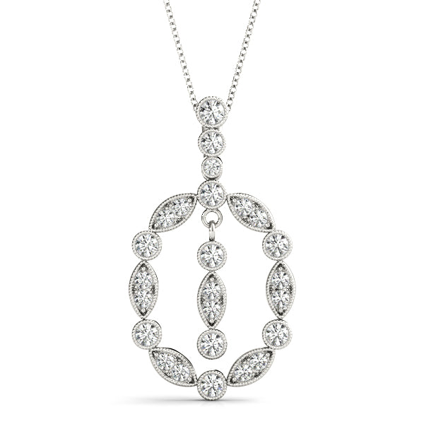 14kt White Gold 1/2 Carat TW Diamond Pendant - SI2, H-I Clarity