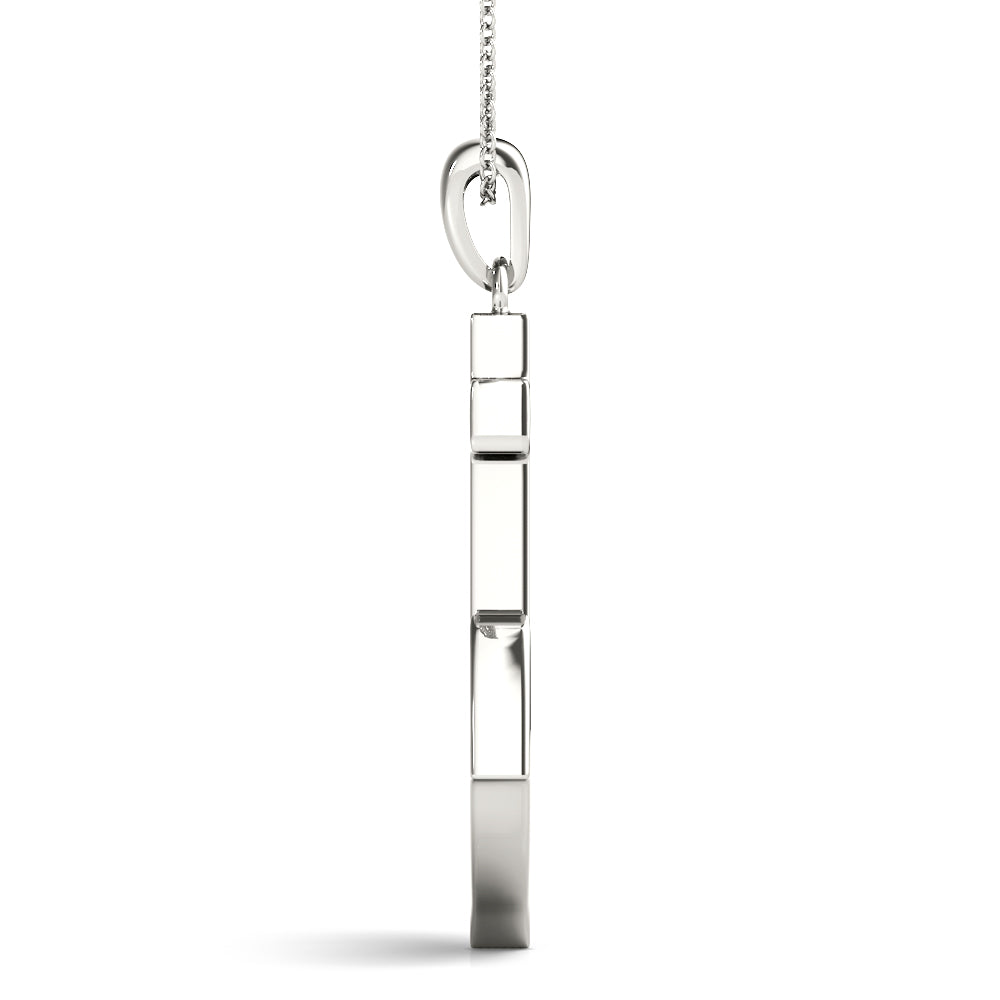14kt White Gold Diamond Anchor Pendant - 1/8 Carat TW SI2 H-I