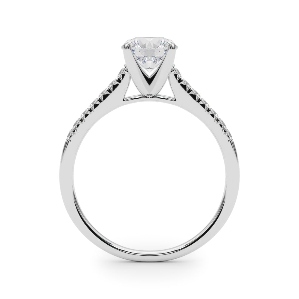 14kt White Gold Engagement Ring Setting - 1/10 ct TW SI1-SI2, G-H Diamonds