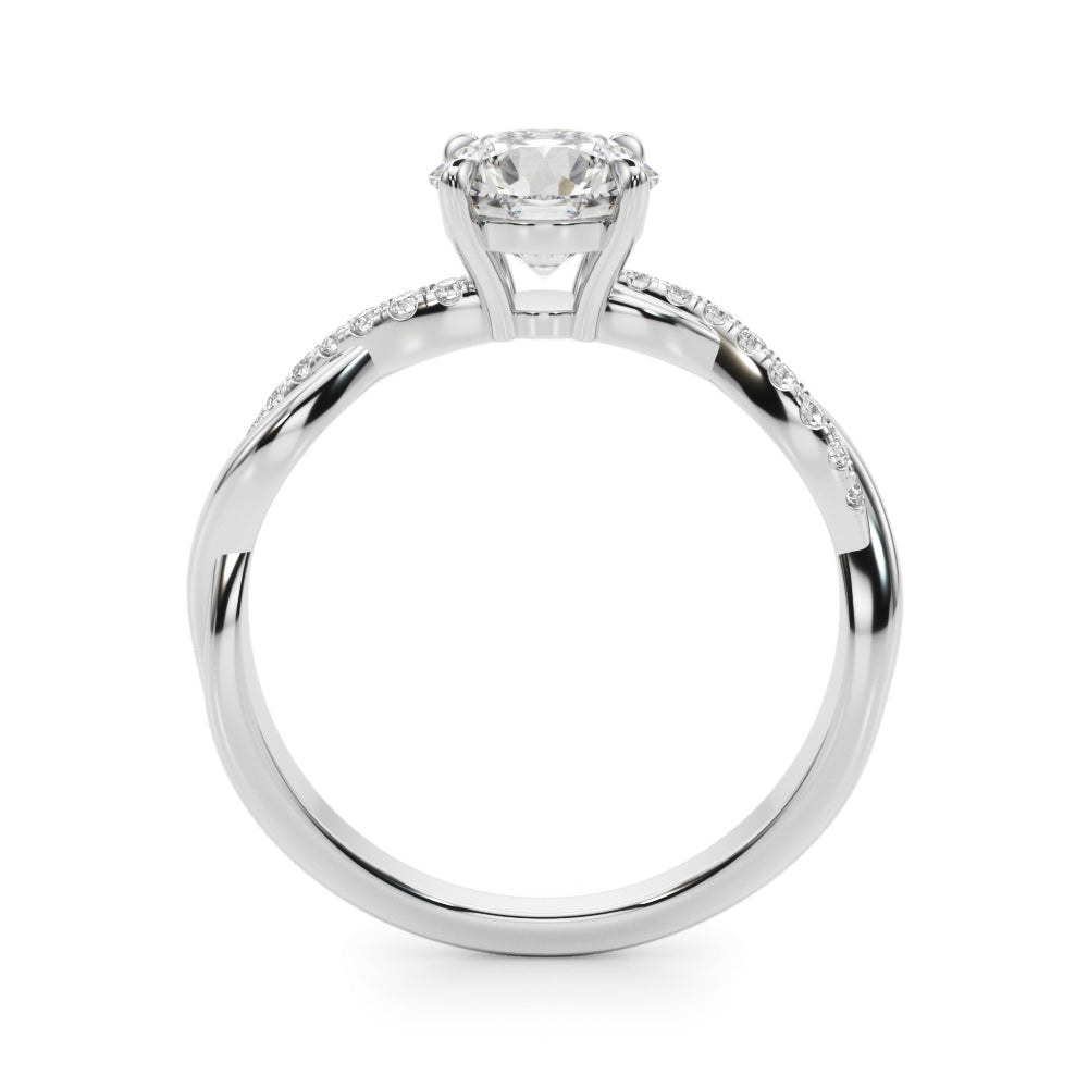 Elegant 1/2 CT Solitaire Engagement Ring in 14kt White Gold