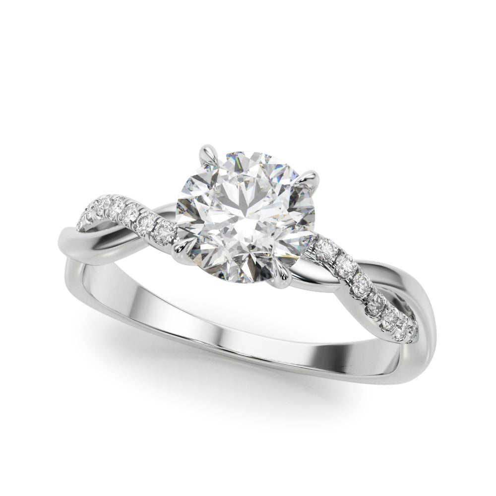 Elegant 1/2 CT Solitaire Engagement Ring in 14kt White Gold