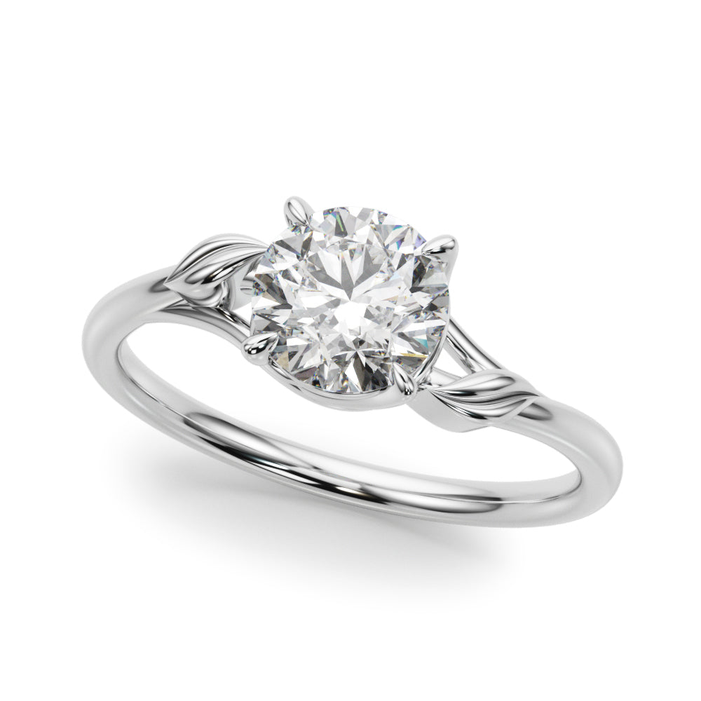 Exquisite 14kt White Gold Round Cut Engagement Ring Setting - Style 51172-E-1/2
