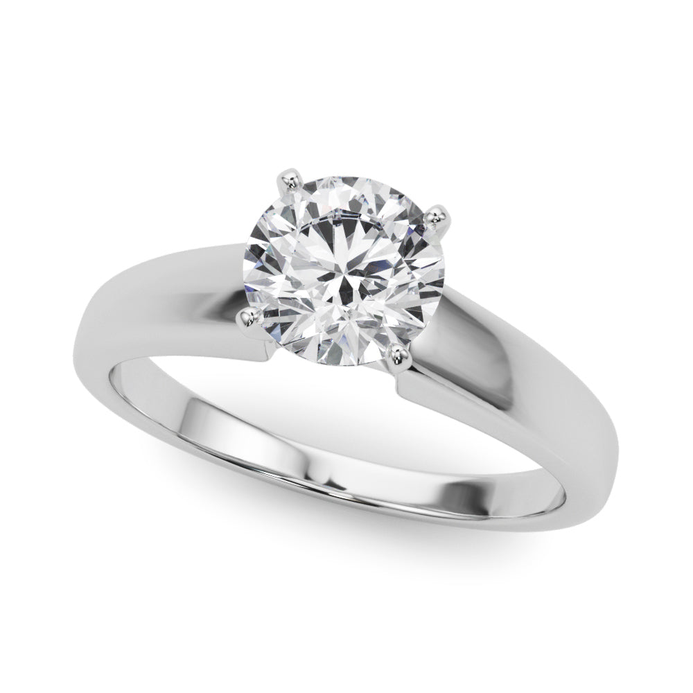 Exquisite 14kt White Gold Semi-Mount Ring Setting - Remount Your Dream Diamond