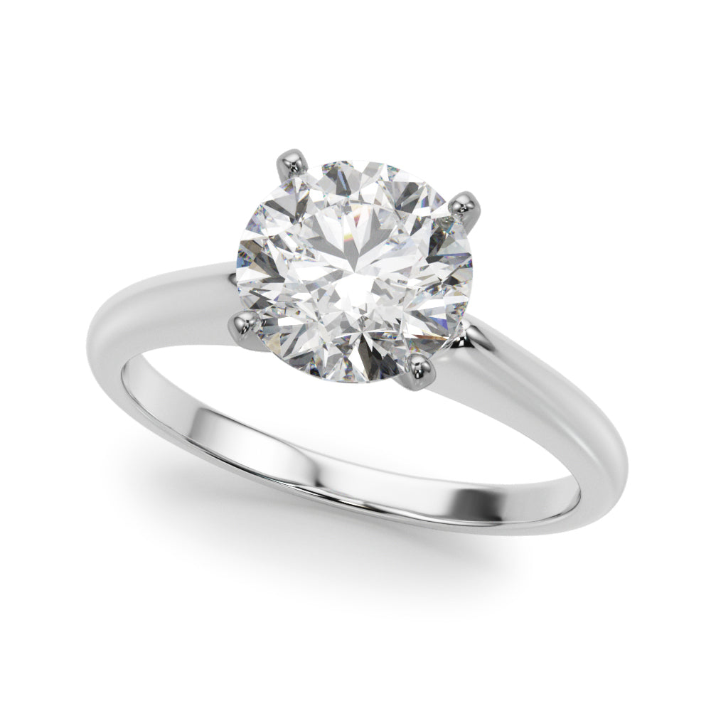 Elegant 14kt White Gold Remount Ring Setting - Style