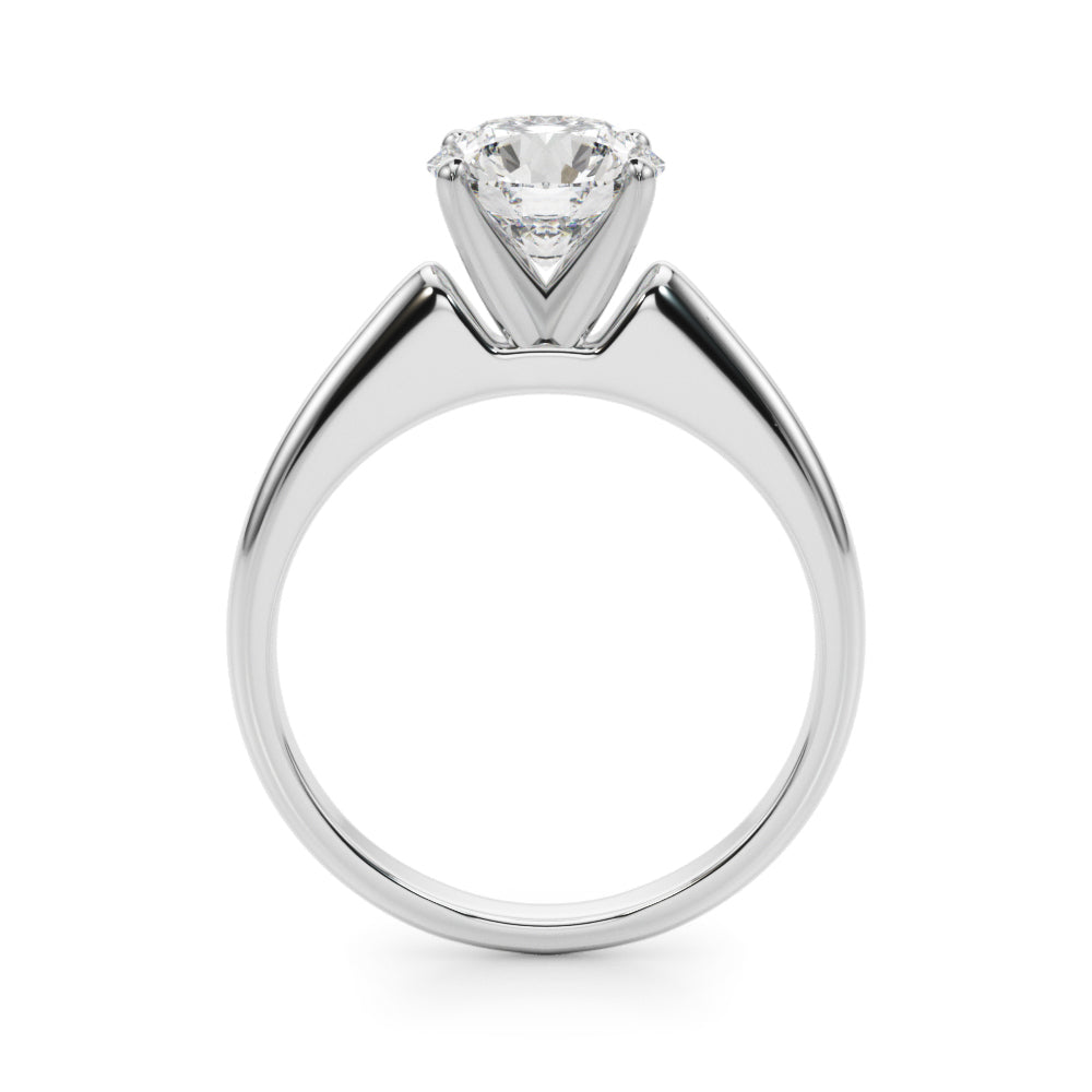 Elegant 14kt White Gold Remount Ring Setting - Style