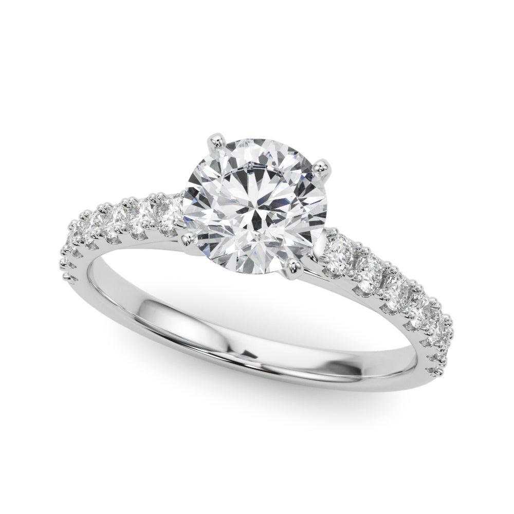 Elegant 14k White Gold Remount Ring with 3/8 ct. tw SI1-SI2 G-H Diamonds - Style