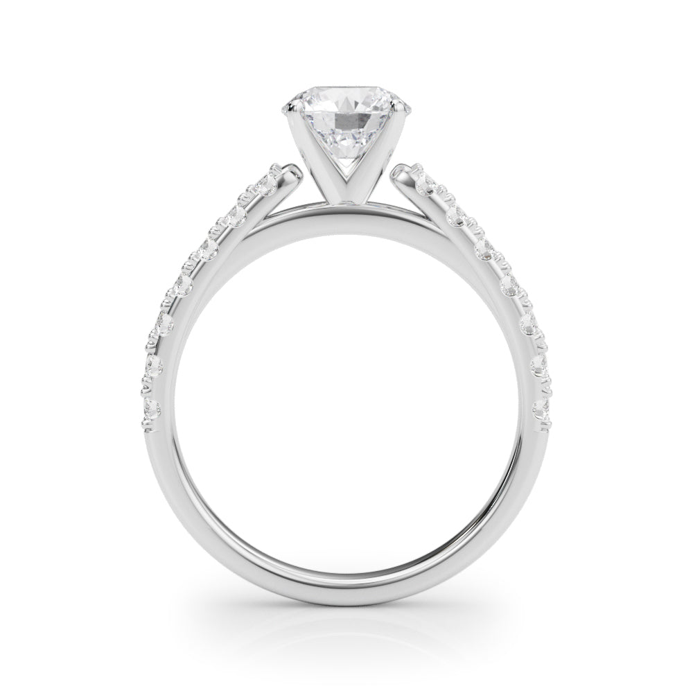 Elegant 14k White Gold Remount Ring with 3/8 ct. tw SI1-SI2 G-H Diamonds - Style
