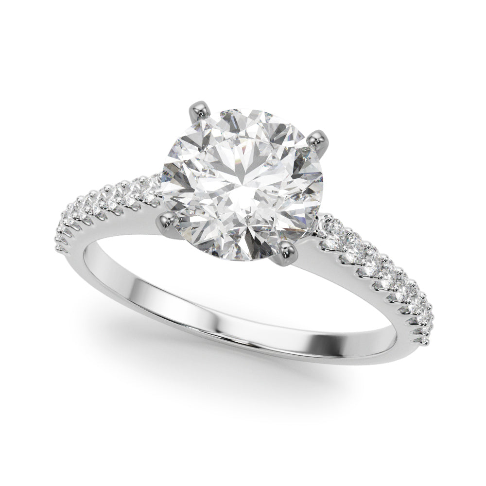 Stunning 14kt White Gold Semi-Mount Ring with 1/4 ct TW Diamonds