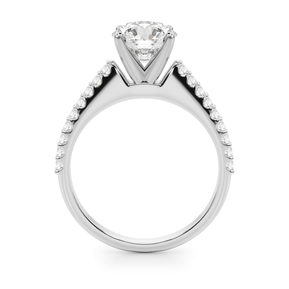 Stunning 14kt White Gold Semi-Mount Ring with 1/4 ct TW Diamonds