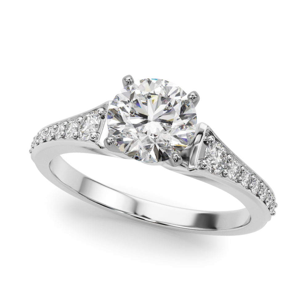 Elegant 14kt White Gold Diamond Remount Ring (2.55 DWT, 1/4 CTW SI1-SI2 G-H)