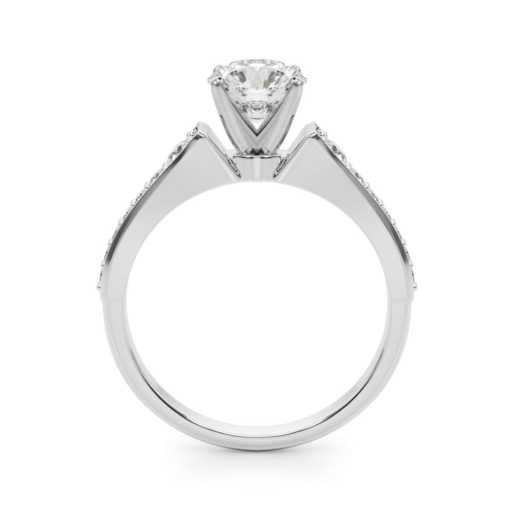 Elegant 14kt White Gold Diamond Remount Ring (2.55 DWT, 1/4 CTW SI1-SI2 G-H)
