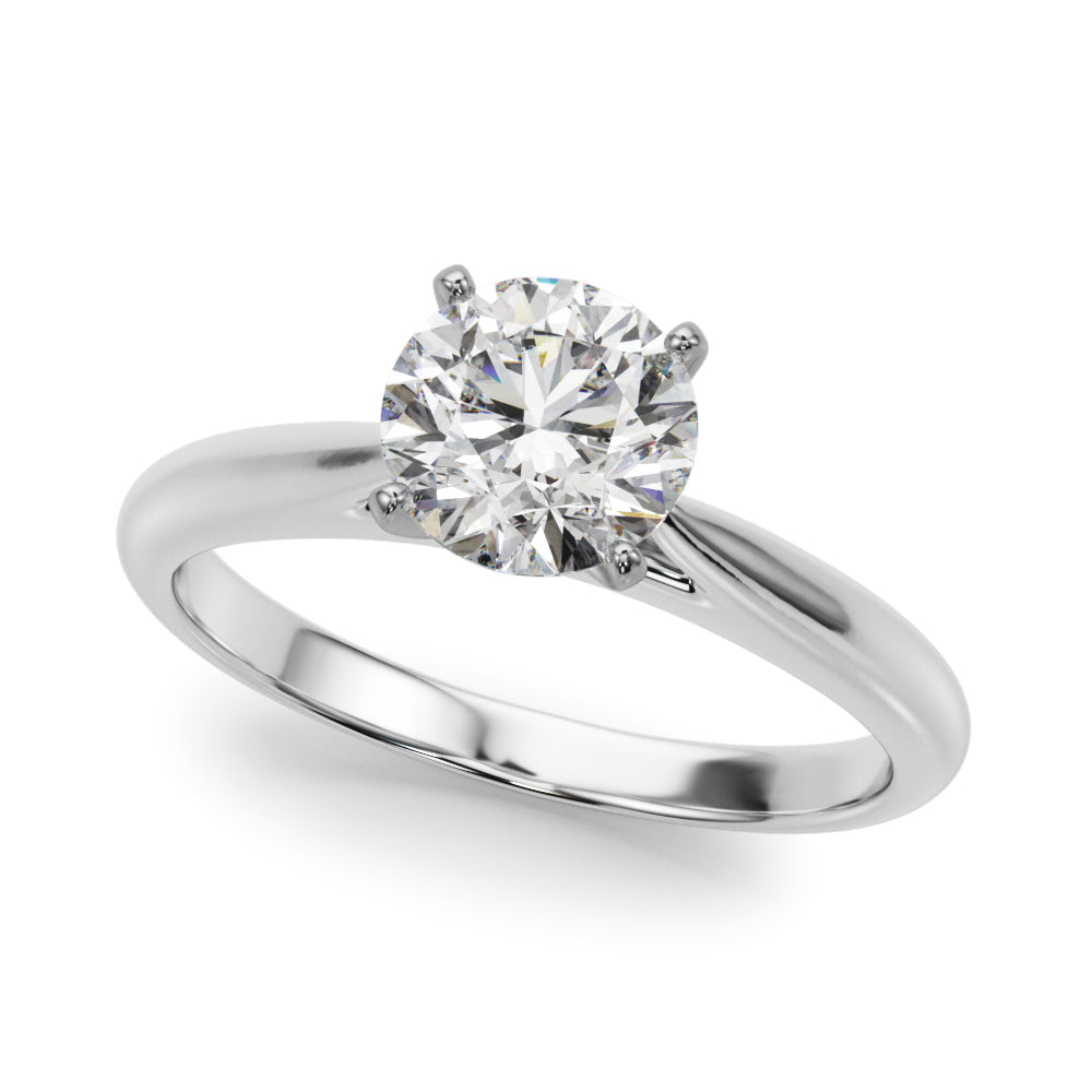 Elegant 14kt White Gold Remount Ring Setting - Style