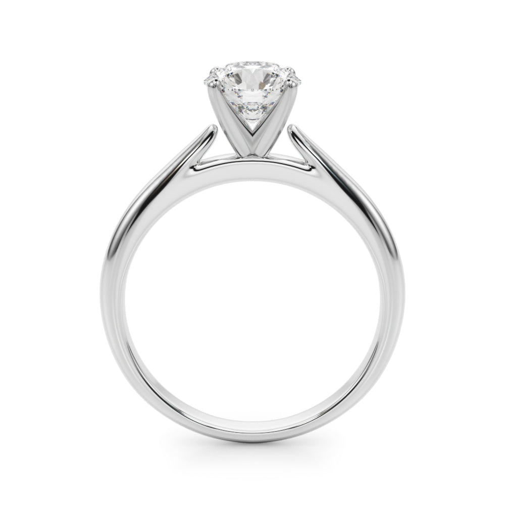 Elegant 14kt White Gold Remount Ring Setting - Style