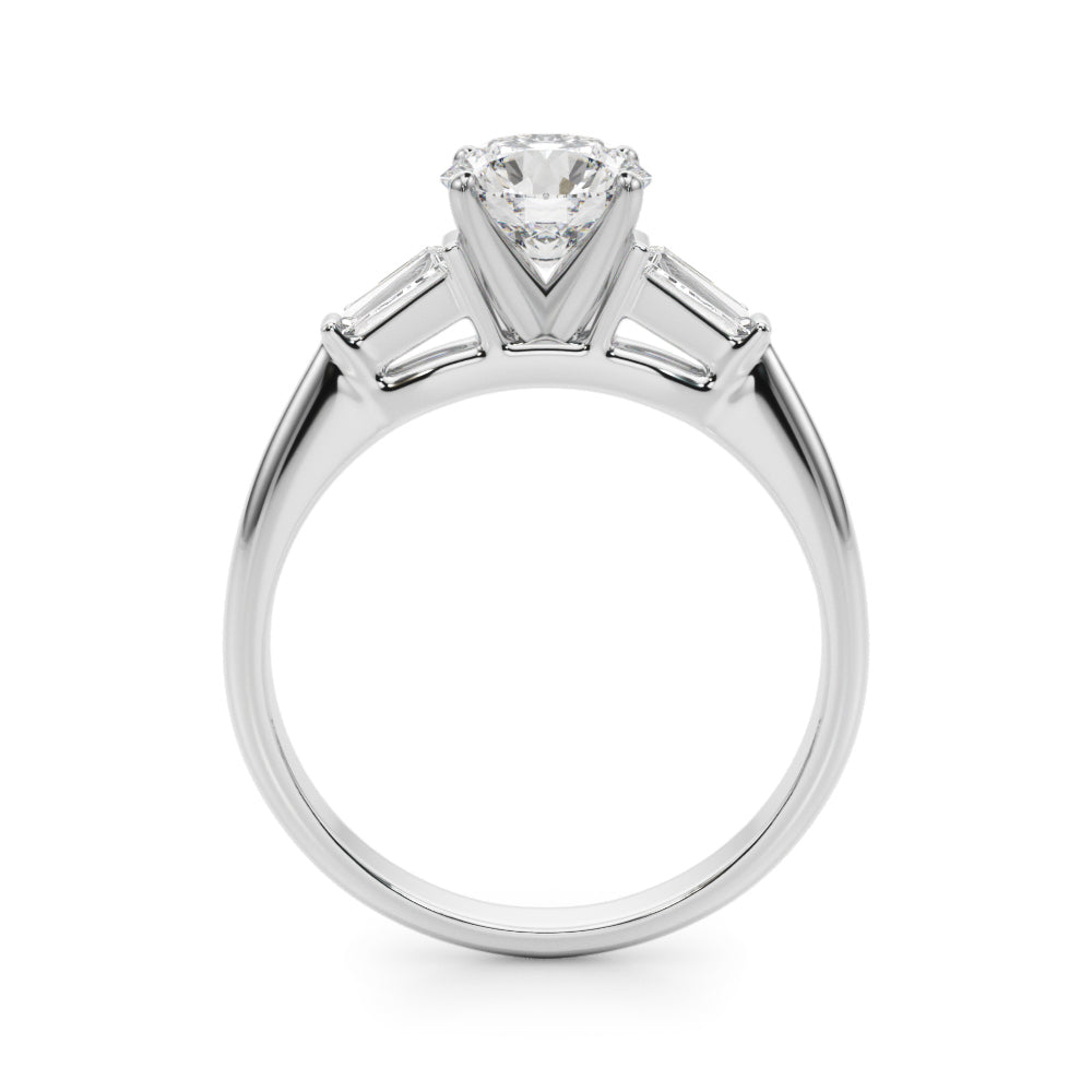 Elegant 14kt White Gold Remount Ring with 1/5 ct TW SI1-SI2 G-H Diamond Accents