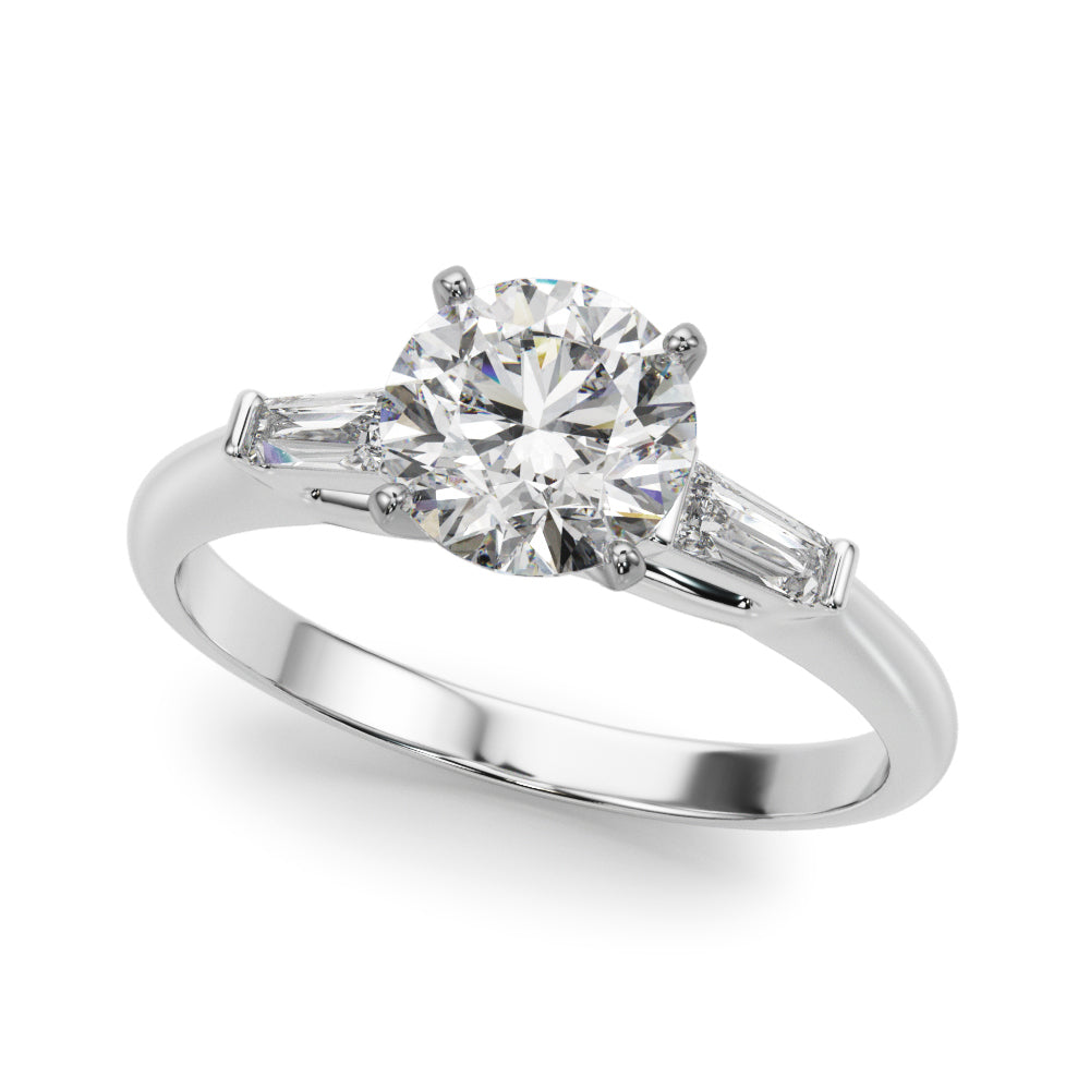 Elegant 14kt White Gold Remount Ring with 1/5 ct TW SI1-SI2 G-H Diamond Accents