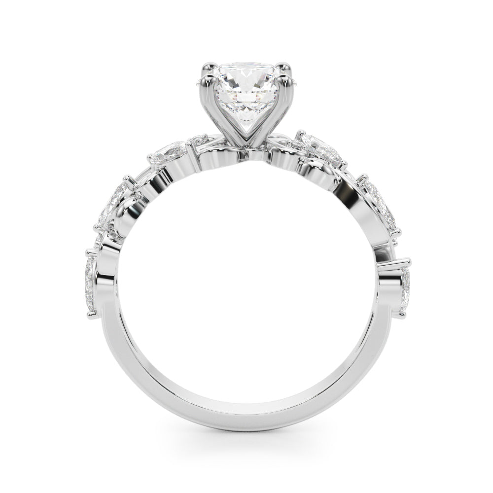 Elegant 14kt White Gold Diamond Engagement Ring - STYLE
