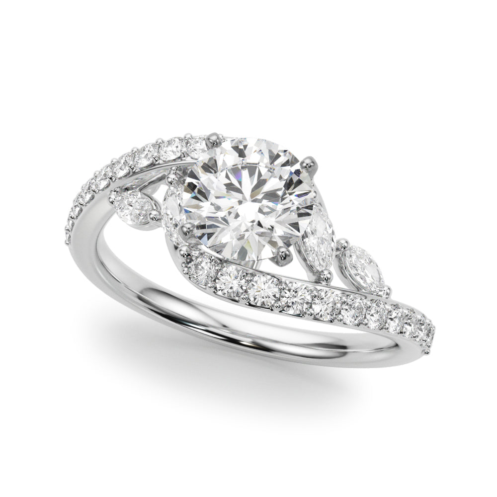 Exquisite 14kt White Gold Engagement Ring - 5/8 ct tw SI1-SI2 G-H Diamonds