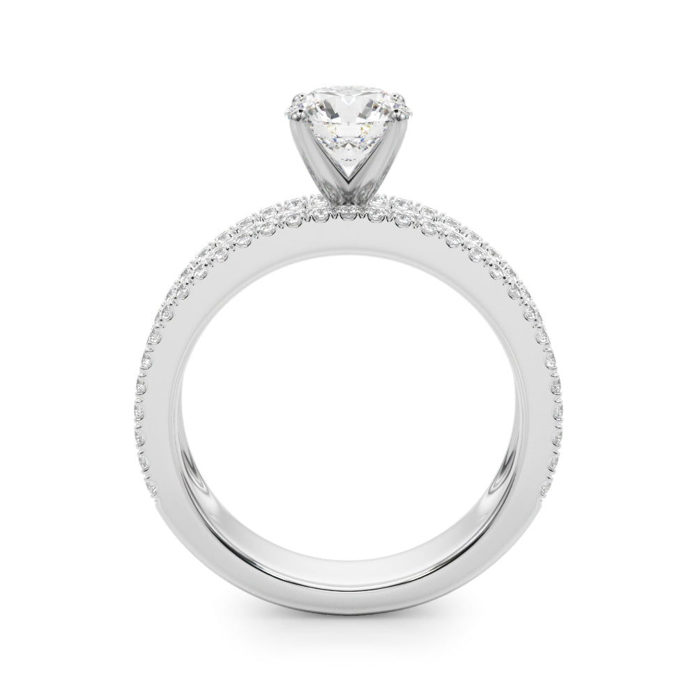 Exquisite 14kt White Gold Engagement Ring - 1 Carat Total Weight Diamonds