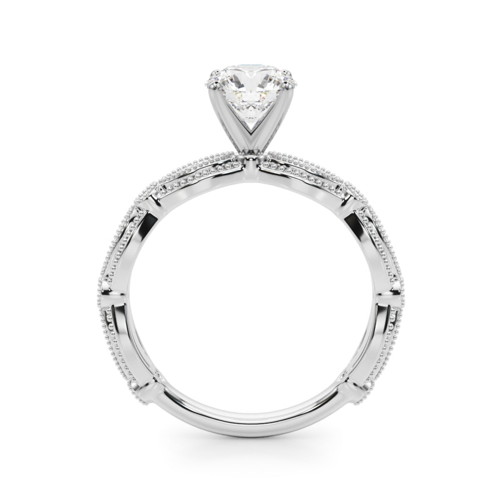 Elegant 14kt White Gold 1/5 ct tw Diamond Engagement Ring - Style
