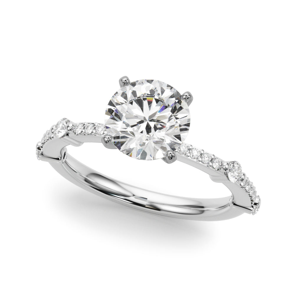 14kt Yellow Gold Single Row Engagement Ring with 1/5 ct tw SI1-G/H Diamonds