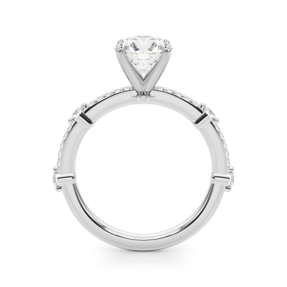 14kt Yellow Gold Single Row Engagement Ring with 1/5 ct tw SI1-G/H Diamonds