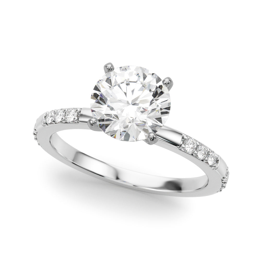 14kt Yellow Gold Engagement Ring with 1/5 ct tw SI1-SI2, G-H Diamonds - Timeless Elegance