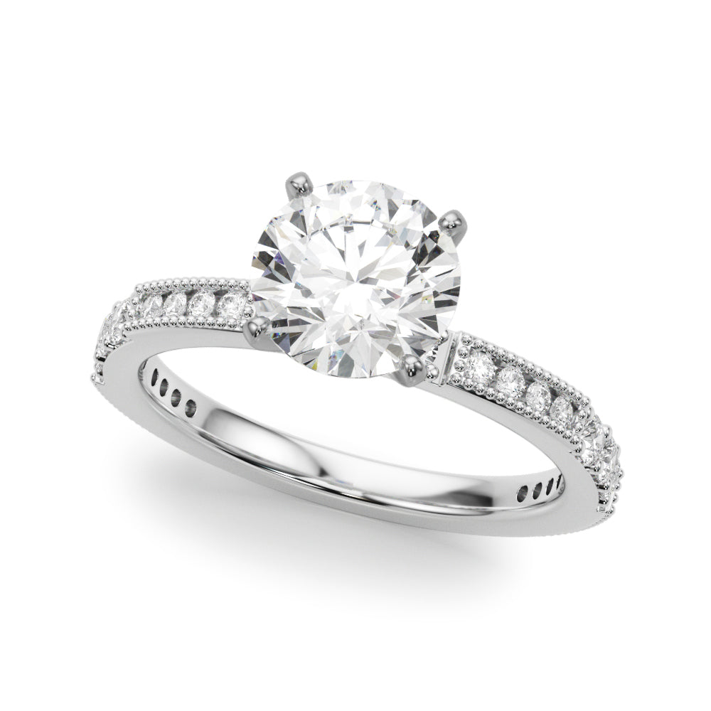 Elegant 14k Yellow Gold Engagement Ring - 3/8 ct tw SI1-SI2 G-H Diamonds
