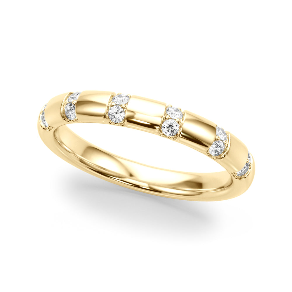 1/5 CT TW Diamond Wedding Band in 14kt Yellow Gold - Adjustable & Customizable