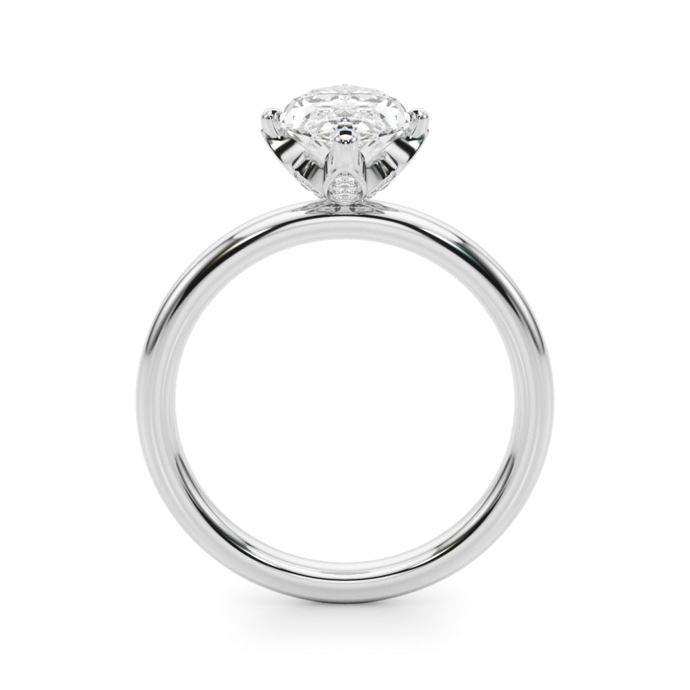 14kt White Gold Marquise Semi-Mount Engagement Ring - Style