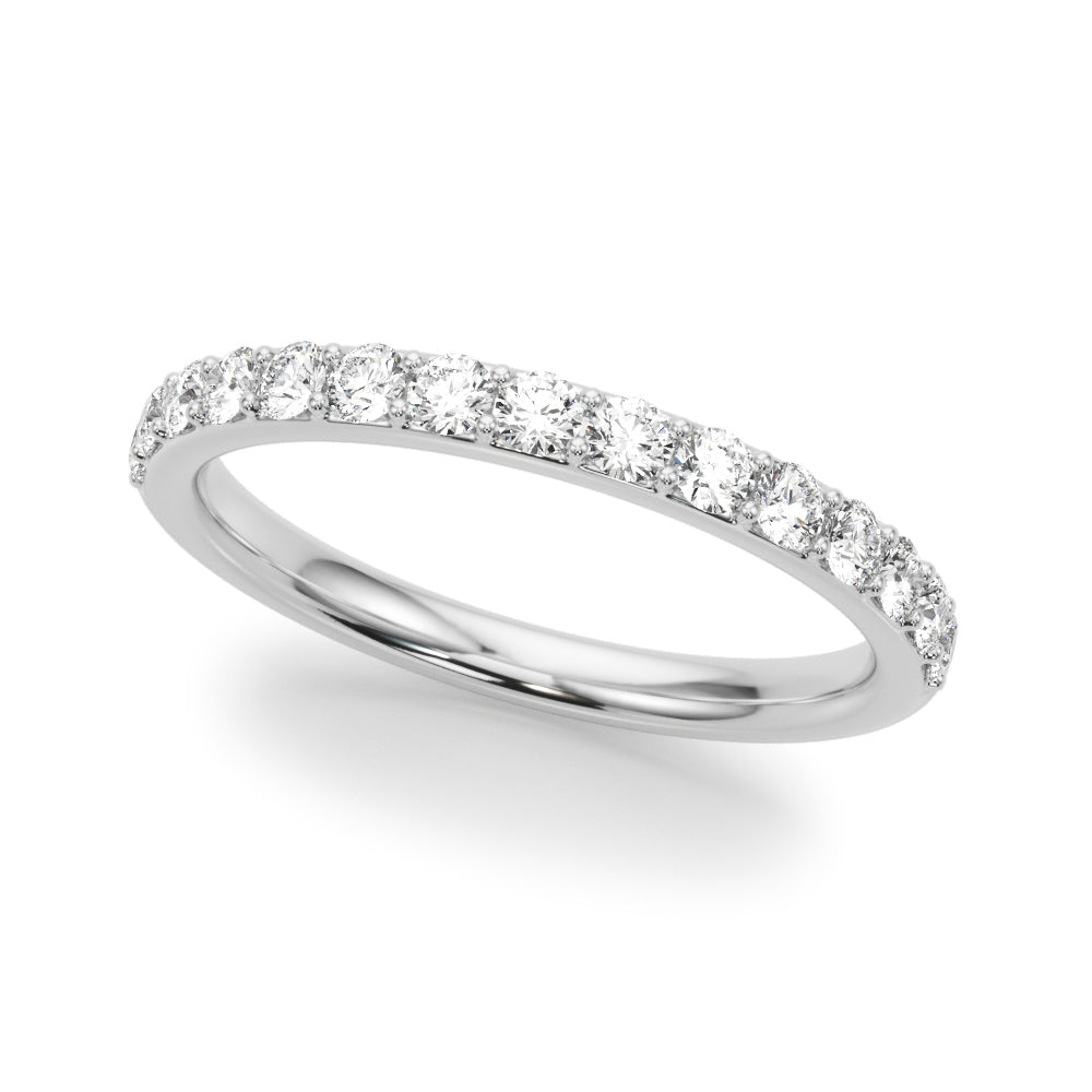 1/2 CT TW SI1-SI2 G-H Diamond Wedding Band Ring in 14kt White Gold - Style
