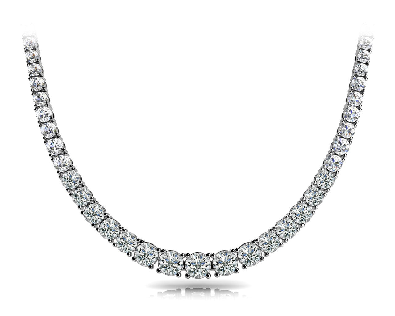 Timeless Graduated Stone Basket Necklace - Classic & Elegant