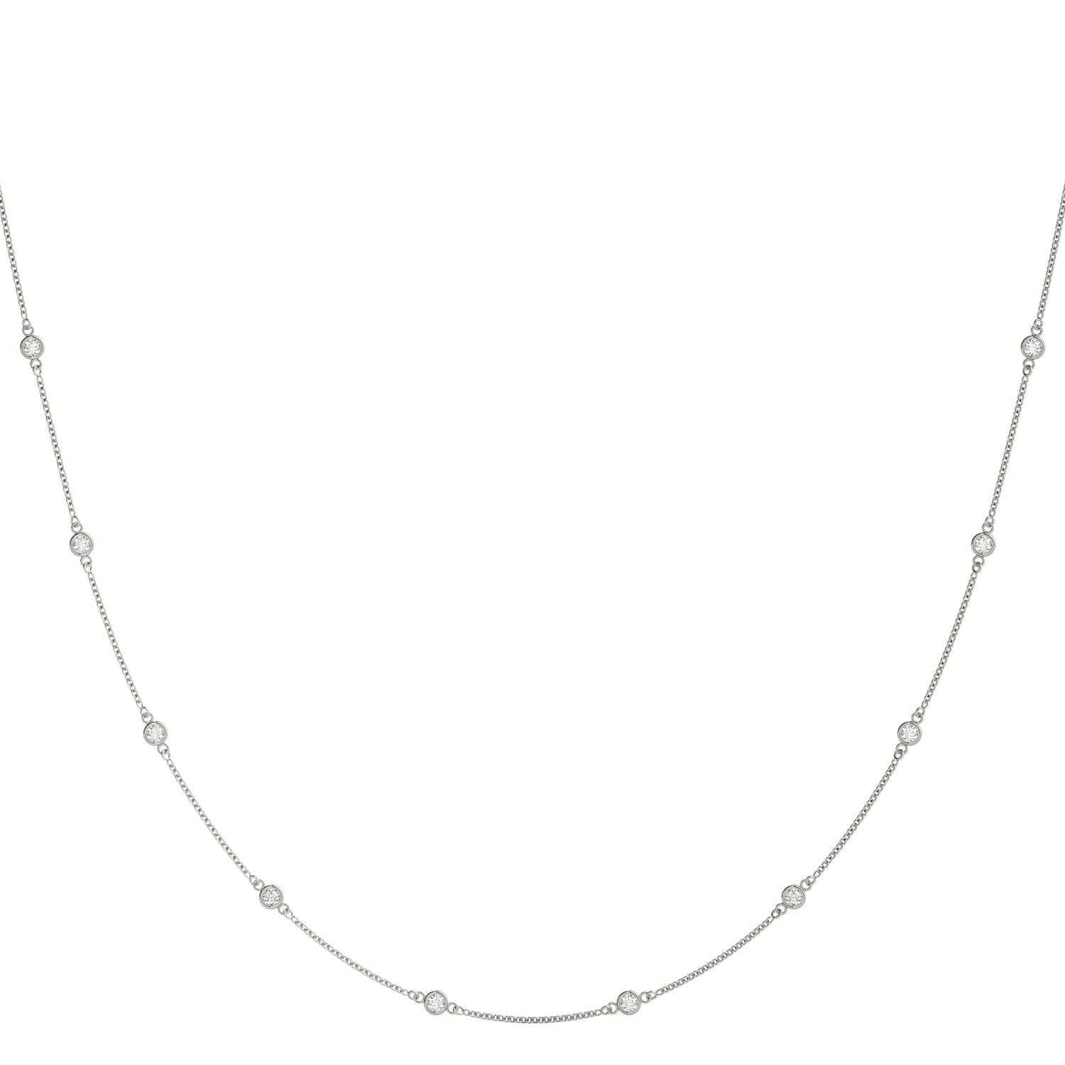 Elegant 1 CTW Diamond Solitaire Necklace in 14kt White Gold - STYLE