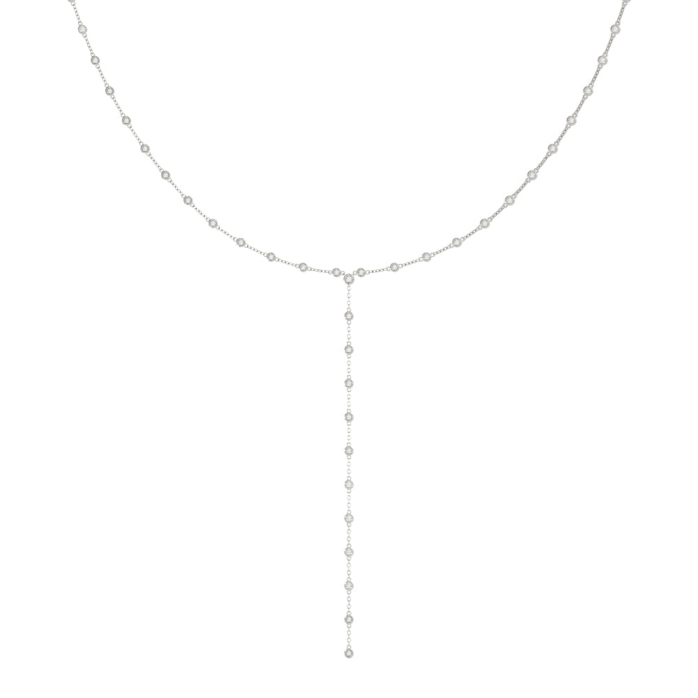 Elegant 14kt White Gold 2 5/8 ct TW Diamond Necklace - STYLE