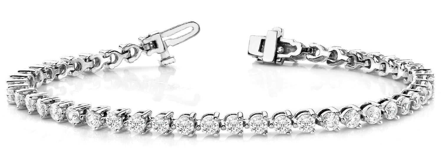 Exquisite 14kt White Gold 2 Carat TW Diamond Line Bracelet - Prong Set